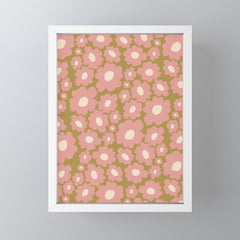70������s Retro Floral Mini Art Print