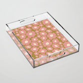70������s Retro Floral Acrylic Tray