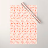 "All hat no cattle" in pink and orange retro western letters Wrapping Paper