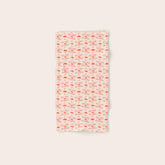 "All hat no cattle" in pink and orange retro western letters Bath Towel