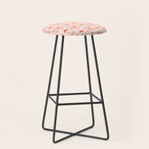 "All hat no cattle" in pink and orange retro western letters Stool