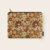 70's Floral Prints, Retro Art Carry All Pouch