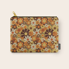 70's Floral Prints, Retro Art Carry All Pouch