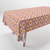 70s Disco Daisy Flower Pattern Tablecloth