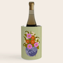 1970s Disco Ball Flower Pot Wine Chiller