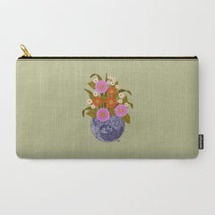 1970s Disco Ball Flower Pot Carry All Pouch