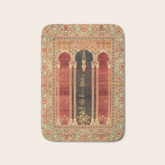 16th Century Carpet with Triple-Arch Design Turkish Print Bath Mat