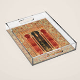 16th Century Carpet with Triple-Arch Design Turkish Print Acrylic Tray