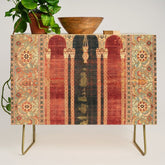 16th Century Carpet with Triple-Arch Design Turkish Print Credenza