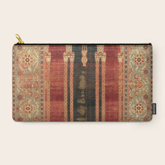 16th Century Carpet with Triple-Arch Design Turkish Print Carry All Pouch