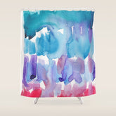 15 Watercolor November 2021 211130 Painting Valourine Original Design Color Bright Modern Contemporary Shower Curtain
