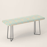 70s mod pale pastels Bench