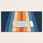 70's Retro Stripes Desk Mat