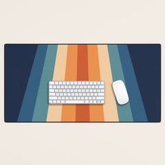 70's Retro Stripes Desk Mat