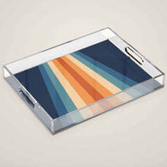 70's Retro Stripes Acrylic Tray