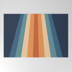 70's Retro Stripes Welcome Mat