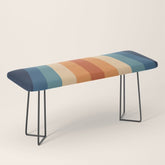 70's Retro Stripes Bench