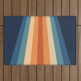 70's Retro Stripes Outdoor Rug
