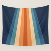 70's Retro Stripes Wall Tapestry