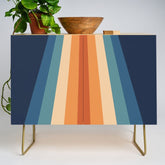 70's Retro Stripes Credenza