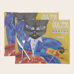 1994 Montreal Jazz Festival Cool Cat Poster No. 3 Gig Advertisement Placemat