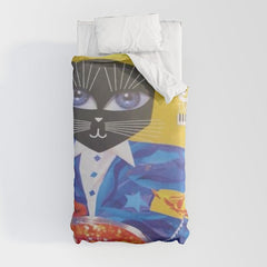1994 Montreal Jazz Festival Cool Cat Poster No. 3 Gig Advertisement Duvet Cover