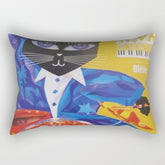 1994 Montreal Jazz Festival Cool Cat Poster No. 3 Gig Advertisement Rectangular Pillow