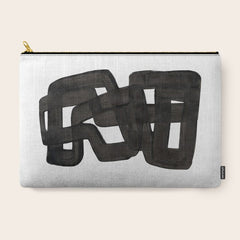 Boulder' Mid Century Modern Fun Abstract Shapes Carry All Pouch
