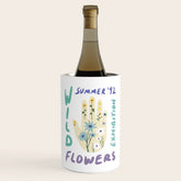 90s Wild Flowers Exhibition Poster Wine Chiller