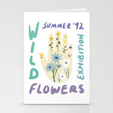 90s Wild Flowers Exhibition Poster Stationery Card