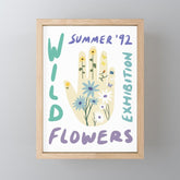 90s Wild Flowers Exhibition Poster Mini Art Print