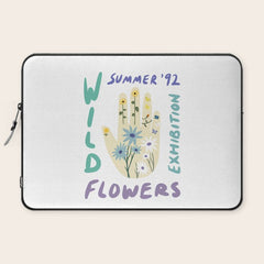 90s Wild Flowers Exhibition Poster Laptop Sleeve