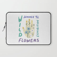 90s Wild Flowers Exhibition Poster Laptop Sleeve