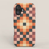70s color squares pattern iPhone Case