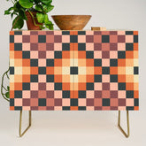 70s color squares pattern Credenza