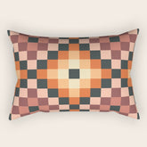70s color squares pattern Rectangular Pillow
