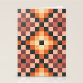 70s color squares pattern Stationery Card