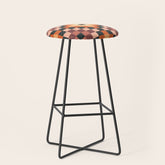 70s color squares pattern Stool