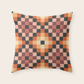 70s color squares pattern Throw Pillow