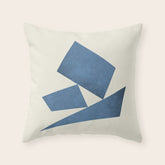 3 Forms Composition - Blue Throw Pillow