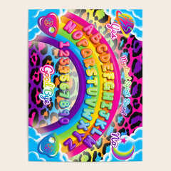 1997 Neon Rainbow Spirit Board Poster