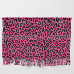 2000s leopard-black on hot pink Wall Hanging