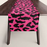 2000s leopard-black on hot pink Table Runner