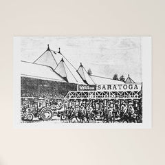 "The Starting Gate" Saratoga Springs Race Course Track Welcome Mat