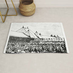 "The Starting Gate" Saratoga Springs Race Course Track Rug