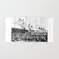 "The Starting Gate" Saratoga Springs Race Course Track Bath Towel