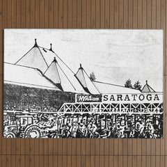 "The Starting Gate" Saratoga Springs Race Course Track Outdoor Rug