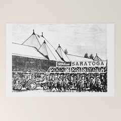 "The Starting Gate" Saratoga Springs Race Course Track Welcome Mat