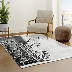 "The Starting Gate" Saratoga Springs Race Course Track Rug