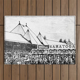 "The Starting Gate" Saratoga Springs Race Course Track Outdoor Rug
